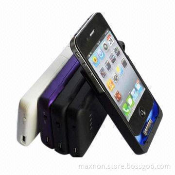 1,900mAh Power Bank Case for iPhone 4/4S, Emergency Mobile Phone Charger